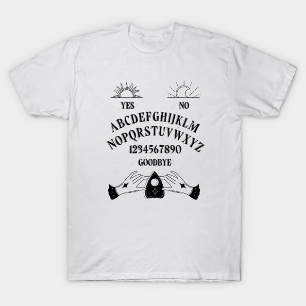 Ouija Board T-Shirt by elaissiiliass